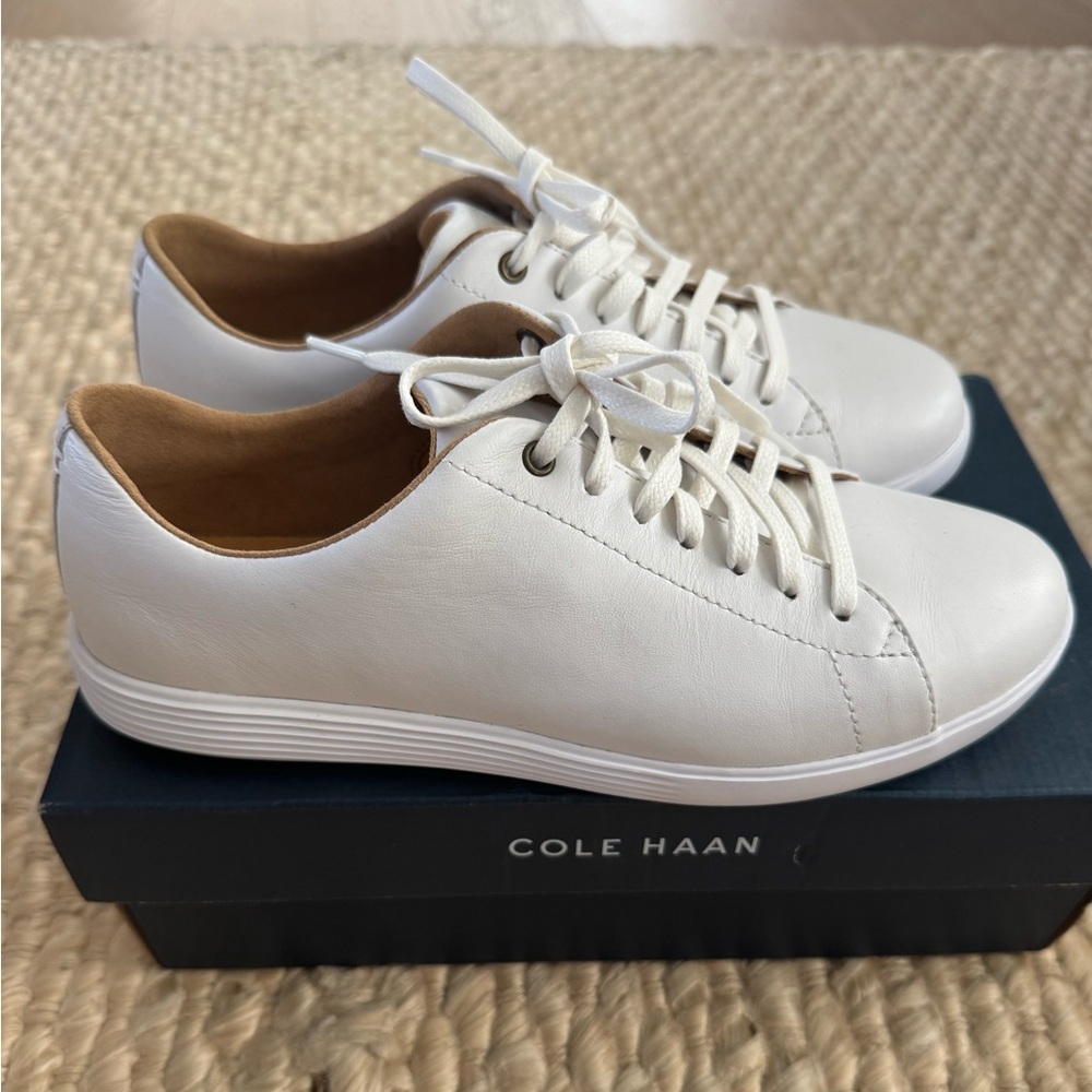 NWT Cole Haan Grand Crossscourt ll White Leather Sneakers